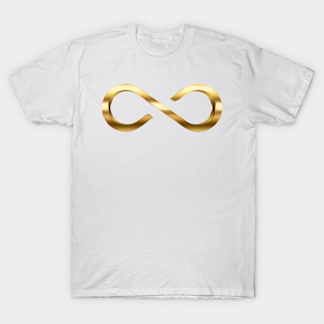 Gold Infinity Symbol For Autism T-Shirt by yphien